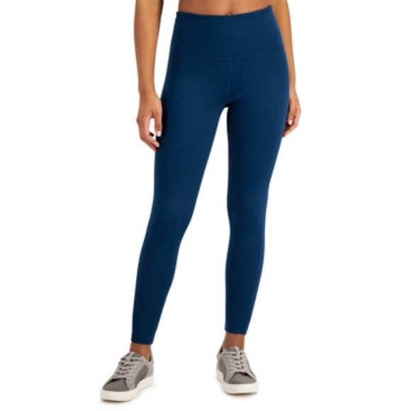 ID Ideology Pants - ID Ideology  Essentials Sweat Set 7/8 Length Leggings blue Medium